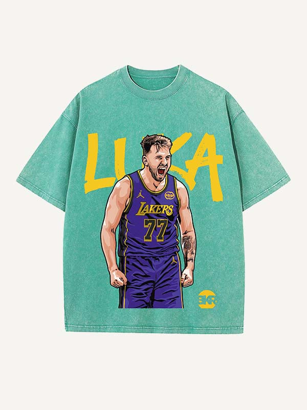Luka Dončić Print Round Neck T-shirt
