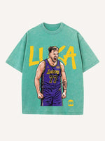 Luka Dončić Print Round Neck T-shirt