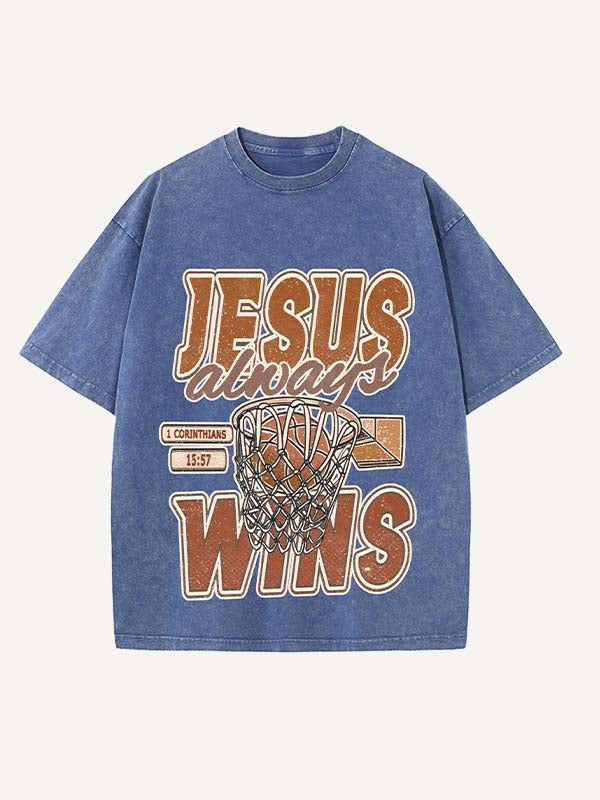 Basketball Aesthetic Print Round Neck T-shirt