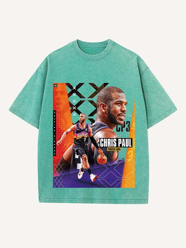 Chris Paul Print Round Neck T-shirt