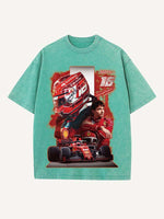 Charles Leclerc Print Round Neck T-shirt
