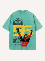 Carlos Sainz Print Round Neck T-shirt
