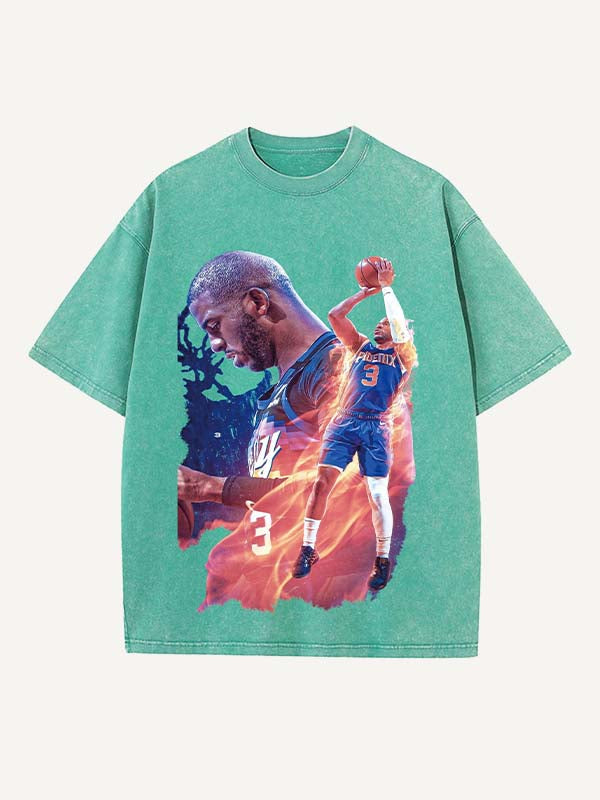Chris Paul Print Round Neck T-shirt