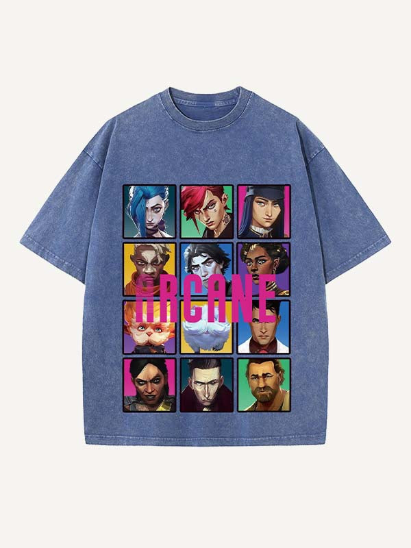 Arcane Print Round Neck T-shirt