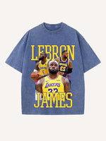 LeBron James Print Round Neck T-shirt