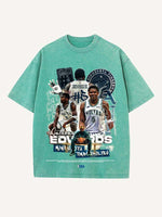 Anthony Edwards Print Round Neck T-shirt