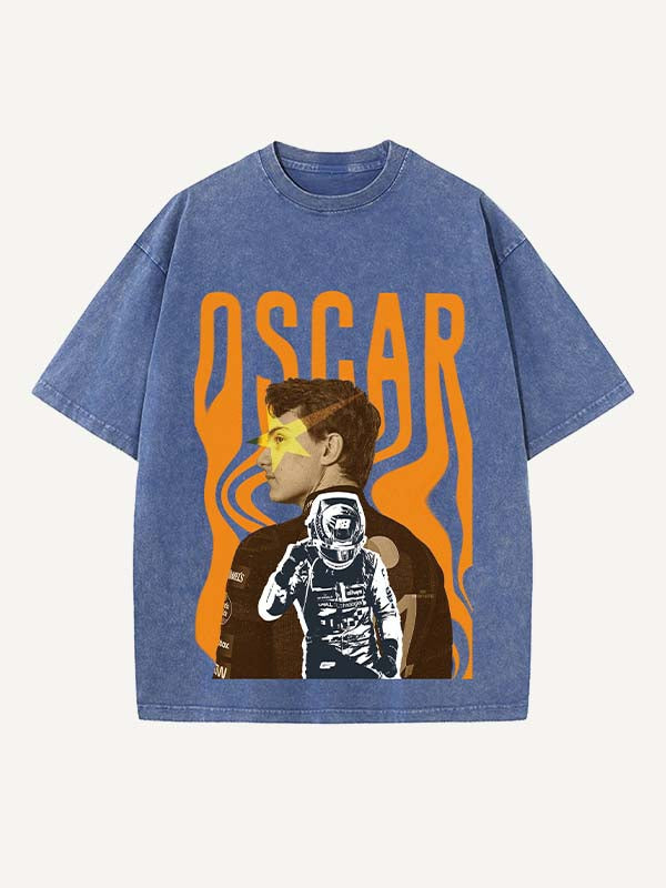 Oscar Piastri Print Round Neck T-shirt