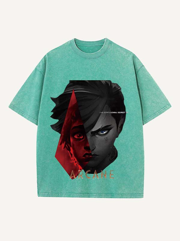 Arcane Print Round Neck T-shirt