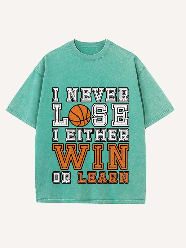 Basketball Aesthetic Print Round Neck T-shirt