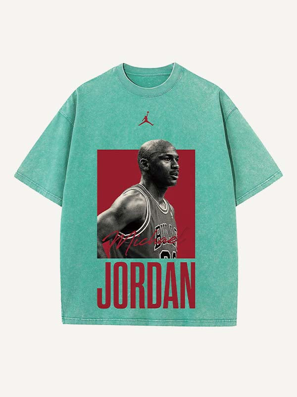 Michael Jordan Print Round Neck T-shirt