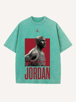 Michael Jordan Print Round Neck T-shirt