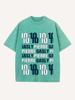 Pierre Gasly Print Round Neck T-shirt
