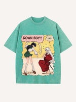 Inuyasha Print Round Neck T-shirt