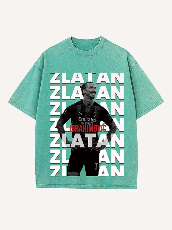 Zlatan Ibrahimović Print Round Neck T-shirt