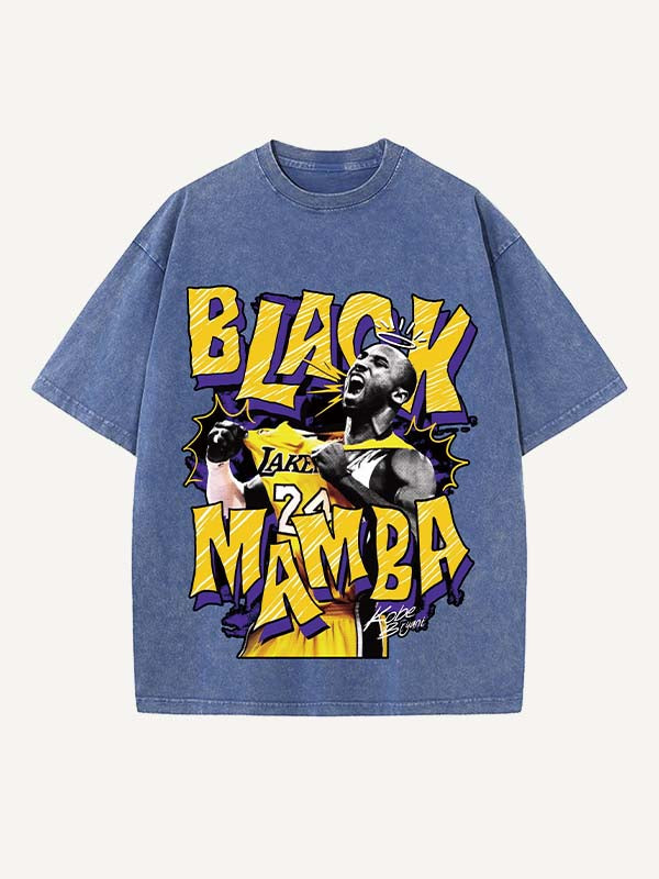 Kobe Bryant Print Round Neck T-shirt