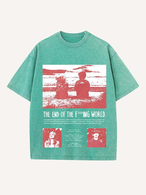 The End of the Fxxxing World Print Round Neck T-shirt