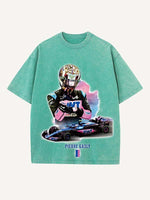 Pierre Gasly Print Round Neck T-shirt