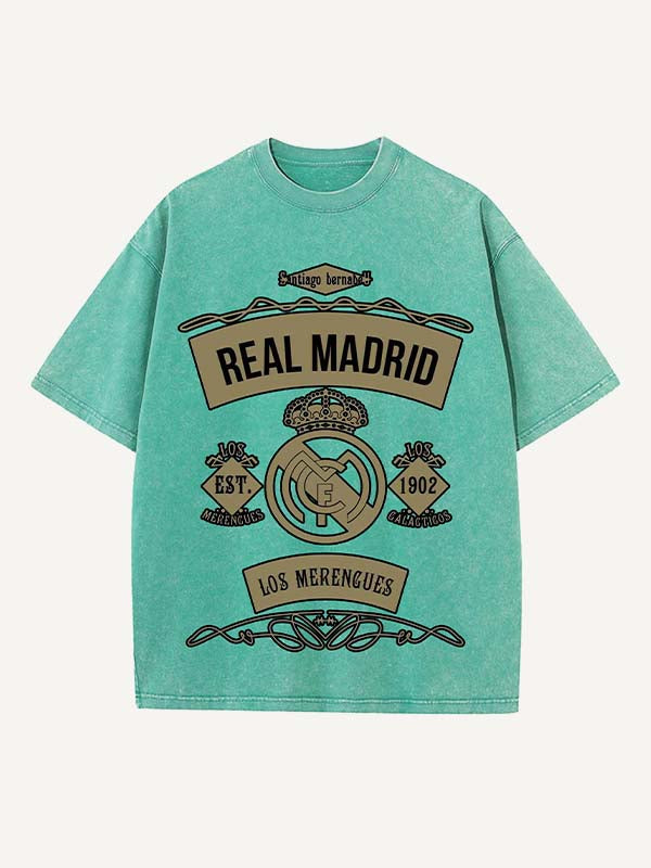 Real Madrid Print Round Neck T-shirt