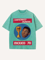 Pelé Print Round Neck T-shirt