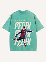 Pedri Print Round Neck T-shirt