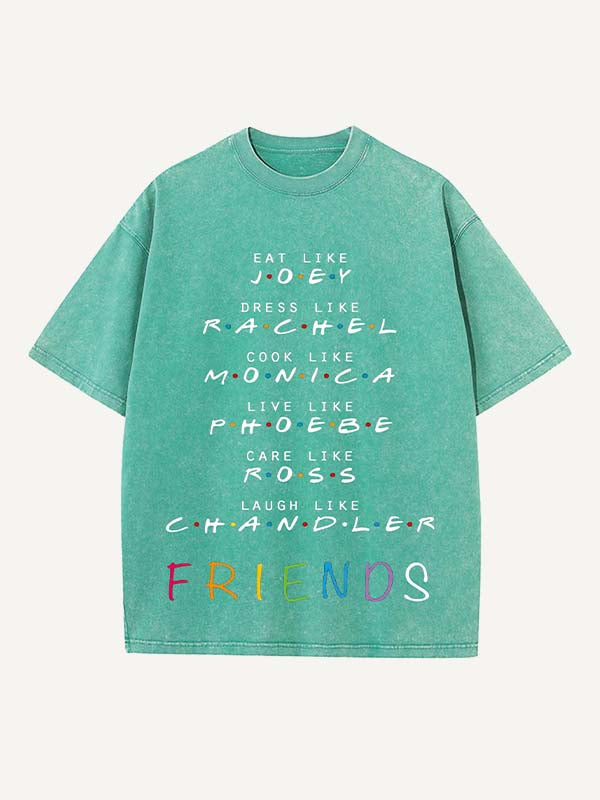 Friends Print Round Neck T-shirt