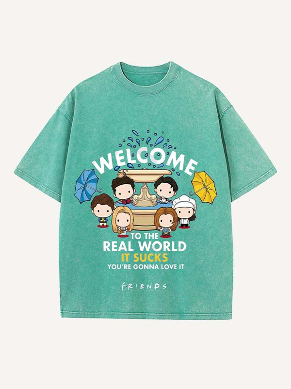Friends Print Round Neck T-shirt