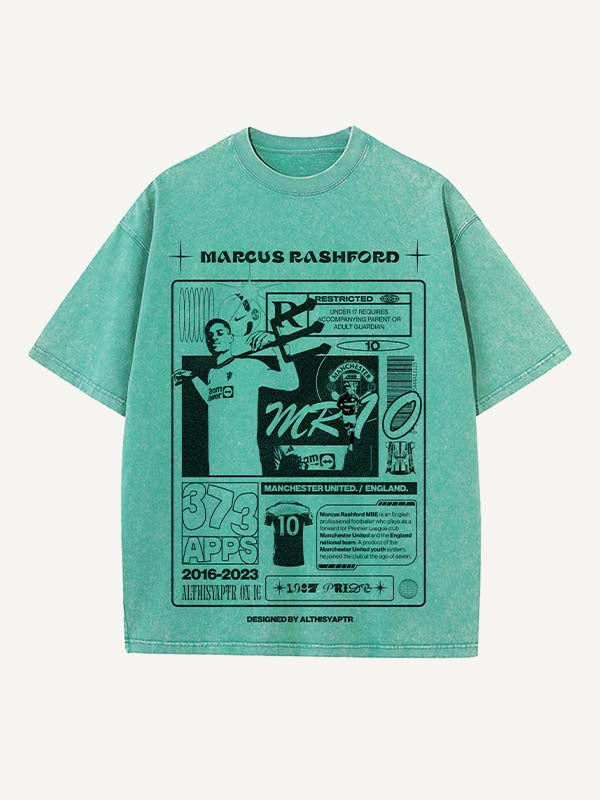 Marcus Rashford Print Round Neck T-shirt