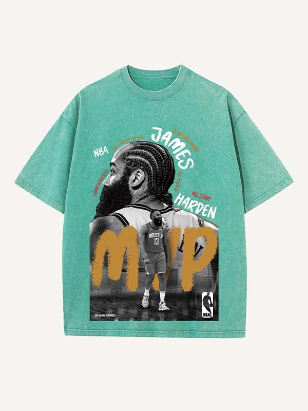 James Harden Print Round Neck T-shirt