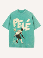 Pelé Print Round Neck T-shirt