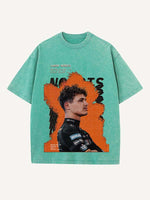 Lando Norris Print Round Neck T-shirt