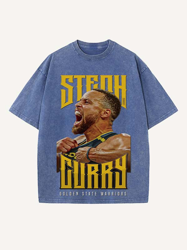 Stephen Curry Print Round Neck T-shirt
