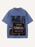 Stranger Things Print Round Neck T-shirt