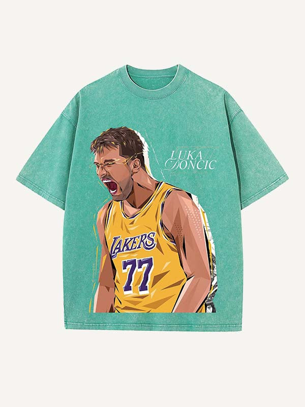 Luka Dončić Print Round Neck T-shirt