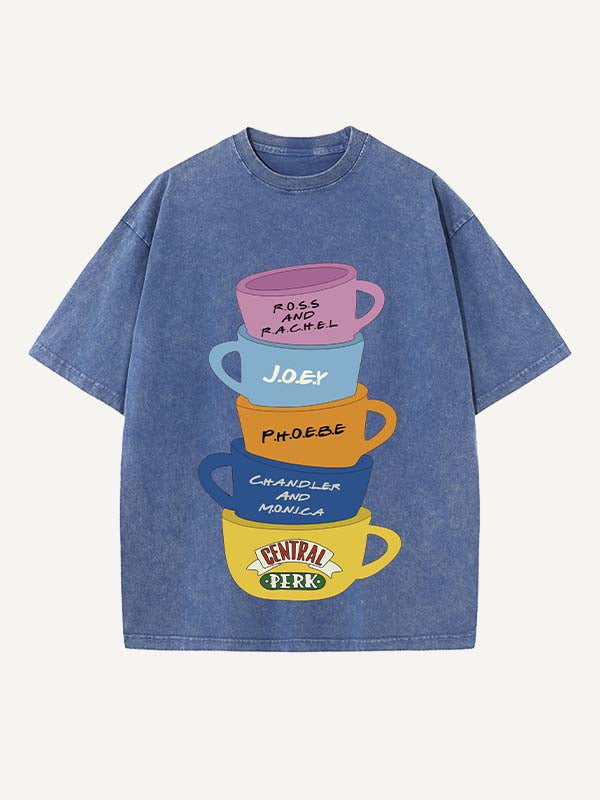 Friends Print Round Neck T-shirt