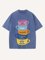 Friends Print Round Neck T-shirt