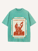 Lando Norris Print Round Neck T-shirt