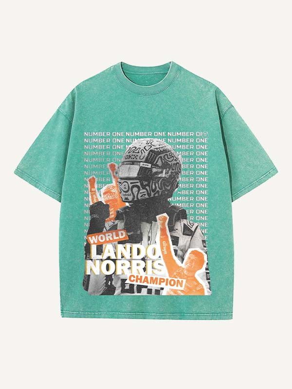 Lando Norris Print Round Neck T-shirt