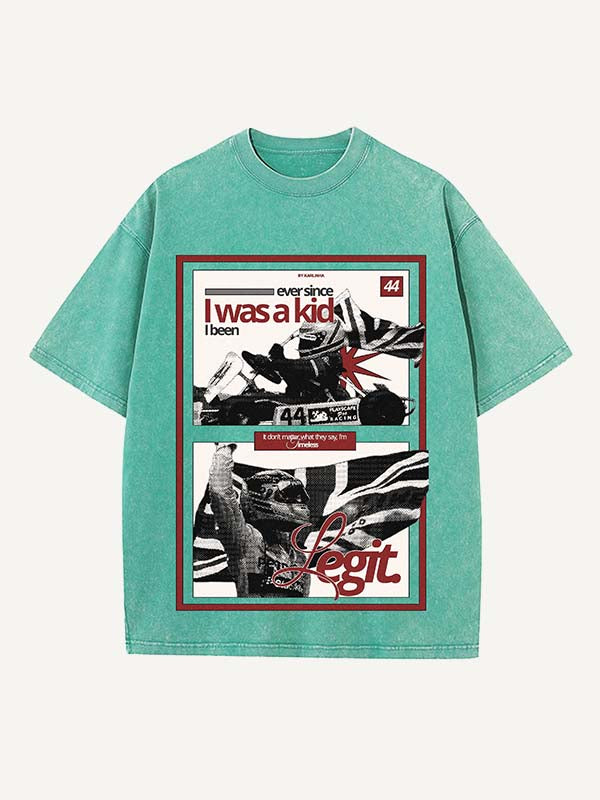 Lewis Hamilton Print Round Neck T-shirt