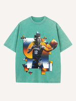 Ja Morant Print Round Neck T-shirt