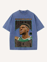 Giannis Antetokounmpo Print Round Neck T-shirt