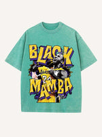 Kobe Bryant Print Round Neck T-shirt