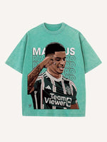 Marcus Rashford Print Round Neck T-shirt
