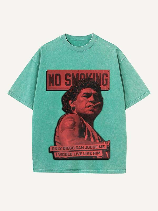 Diego Maradona Print Round Neck T-shirt