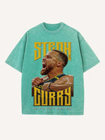 Stephen Curry Print Round Neck T-shirt