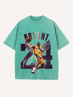 Kobe Bryant Print Round Neck T-shirt