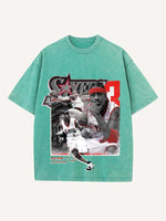 Allen Iverson Print Round Neck T-shirt