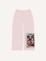 Christmas Horror Print Elastic Waist Pants