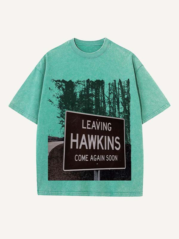 Stranger Things Print Round Neck T-shirt