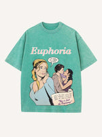 Euphoria Print Round Neck T-shirt
