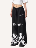 Letter&Graphic Print Drawstring Waist Sweatpants